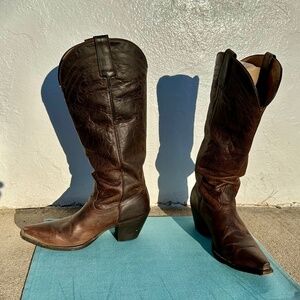 Shyanne women’s Charlene Tall Western Boots, Chocolate brown,  Size 7.5